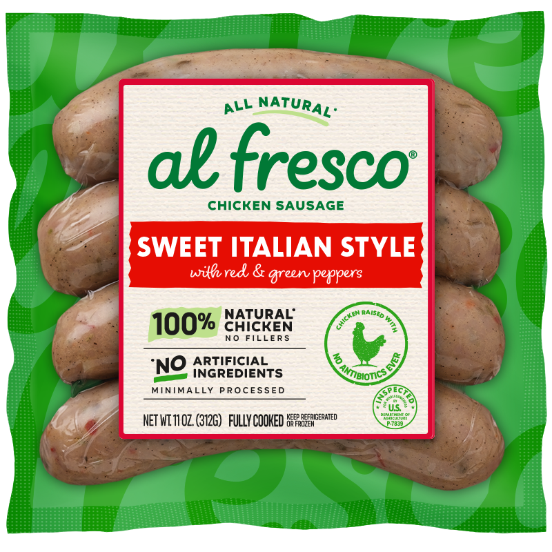 Pack of Al Fresco Sweet Italian Style Chicken Dinner Sausage