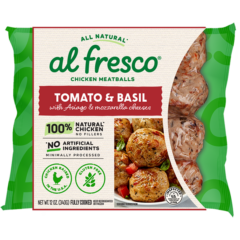 11 ounce package of Al Fresco Tomato and Basil Chicken Meatballs