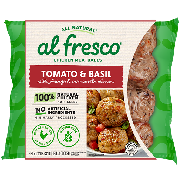 11 ounce package of Al Fresco Tomato and Basil Chicken Meatballs
