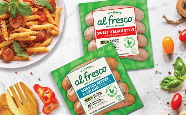 Rebranded Al Fresco packs on tabletop