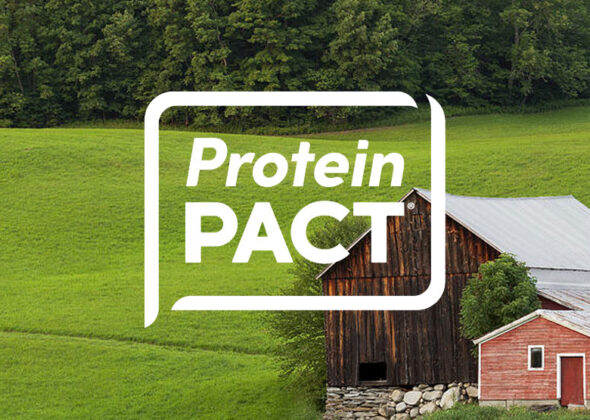 Placeholder Meat Institute Protein Pact logo on a farm