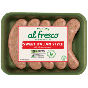 13 ounce package of Al Fresco Sweet Italian Style Uncooked Chicken Dinner Sausage