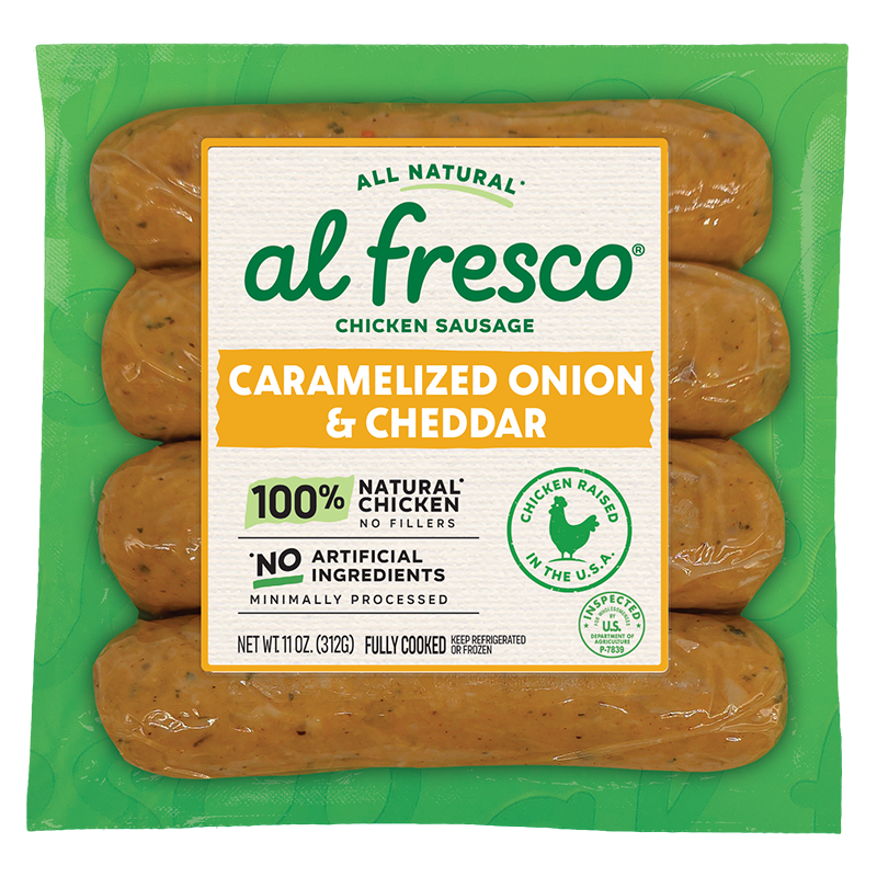 Caramelized Onion & Cheddar Chicken Sausage